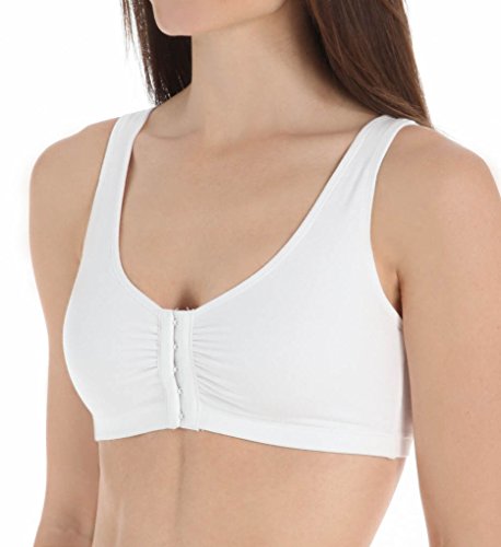 0646007679056 - FRUIT OF THE LOOM COMFORT FRONT-CLOSE SPORTS BRA (34, WHITE)