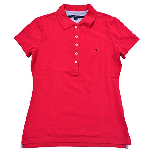 0646130490634 - TOMMY HILFIGER WOMEN'S CLASSIC FIT 5 BUTTON POLO SHIRT (PINK SPICE, M)