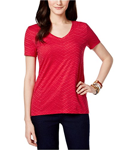 0646130651493 - TOMMY HILFIGER WOMEN'S SHORT-SLEEVE TIE-DYE PRINTED GRAPHIC T-SHIRT (SMALL, RED SPICE)