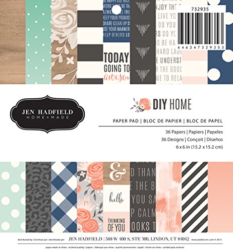 0646247329353 - AMERICAN CRAFTS JEN HADFIELD DIY HOME 36 SHEET PATTERNED PAPER PAD, 6 BY 6