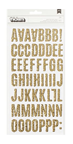 0646247329384 - AMERICAN CRAFTS 107 PIECE JEN HADFIELD DIY HOME CHUNKY GLITTER THICKERS, GOLD