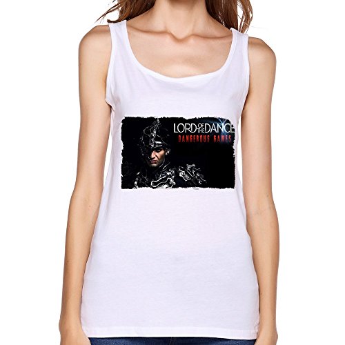 6463464333673 - DANGEROUS GAMES LORD OF THE DANCE TOUR TANK TOP FOR WOMEN WHITE L