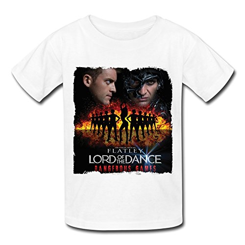 6463464335462 - DANCE LORD OF THE DANCE DANGEROUS GAMES T SHIRT FOR BIG BOYS' GIRLS' WHITE L
