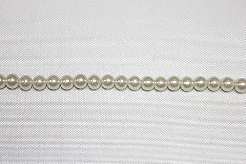 0646412644892 - 6 MM - GLASS PEARLS * HIGH QUALITY * 300 TO 330 BEADS PER PACK * EXCELLENT EIGHT COLORS * (GPRL-6MM-S02 (KISKA WHITE))
