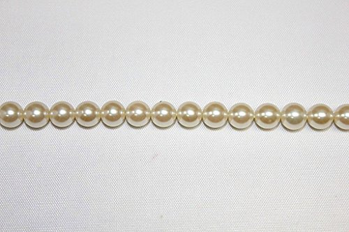 0646412644984 - 8 MM - GLASS PEARLS * HIGH QUALITY * 250 BEADS PER PACK * EIGHT COLORS AVAILABLE (GPRL-8MM-S03 (KISKA CREAM))