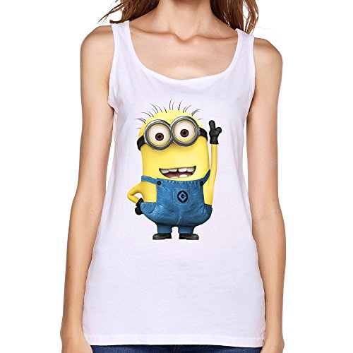 6464304590706 - ZZY PARTICULAR DESPICABLE ME MININO TANK TOPS - WOMEN'S TANK TOPS WHITE SIZE S