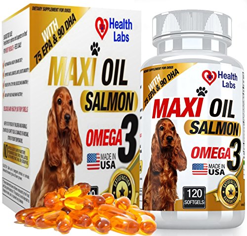 0646437218337 - 120 OMEGA 3 SALMON FISH OIL CAPSULES FOR PET DOGS - NATURAL ORGANIC FORMULA - NO MESS - NO FISHY SMELLS - GREAT FOR HEALTHY SKIN AND SHINY COATS - LIFETIME GUARANTEE