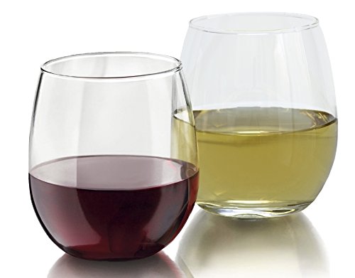 0646437220095 - ROYAL 4-PIECE STEMLESS WINE GLASS SET, ELONGATED AND SHATTER-RESISTANT GLASS, 15OZ