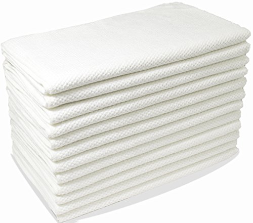 0646437220835 - ROYAL KITCHEN TOWELS, 12 PACK - 100% SOFT MICROFIBER WITH PEARL WOVEN DESIGN -14 X 25 - GREAT FOR COOKING IN KITCHEN, HOUSEHOLD CLEANING, BATHROOM AND GARAGE