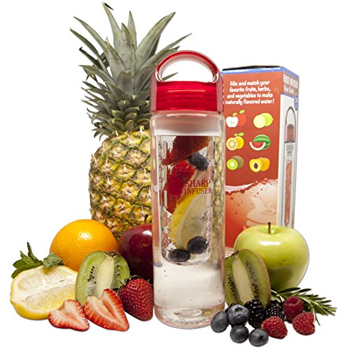 0646437325851 - FRUIT INFUSER WATER BOTTLE 24 OZ -- DETOX YOUR BODY WITH NATURALLY FLAVORED INFUSED WATER. BUILD A HEALTHY FIT BODY USING ORGANIC INFUSION! BPA FREE TRITAN PLASTIC. FREE FITNESS RECIPES EBOOK INCLUDED