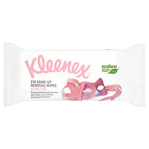 0646437340373 - KLEENEX EYE MAKE-UP REMOVAL WIPES WITH ECOFORM NATURAL FIBERS (PACK OF 3)