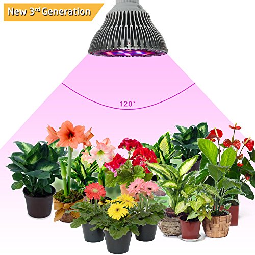 0646437674034 - ZOTRON© REAL GROW LIGHT 24W, NEWEST DESIGN 120 DEGREE LED GROW LIGHT BULBS FOR GREENHOUSE, BONSAI AND HYDROPONIC GARDEN, FULL SPECTRUM INDOOR GARDEN GROWING LAMPS WITH WIDE AREA COVERAGE