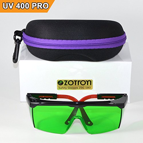 0646437674041 - ZOTRON LED GROW LIGHT COLOR CORRECTION SAFETY GLASSES WITH FREE BONUS CASE FOR INDOOR GARDENS, GREENHOUSES, HYDROPONICS, PROTECTIVE EYEWEAR AGAINST UV, IR RAYS, BEST FOR LED GROW ROOMS