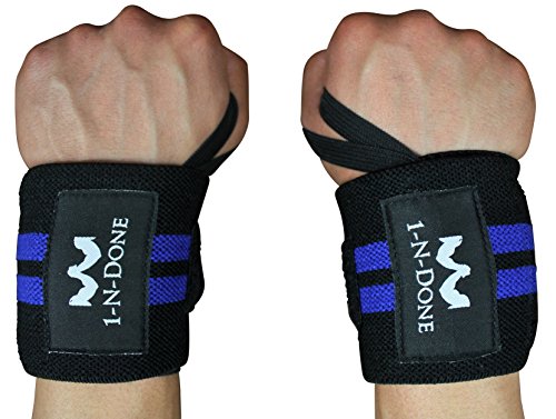 0646437701327 - HEAVY DUTY ELASTIC WRIST WRAPS WITH BONUS LIFTING STRAPS - GREAT FOR ALL WORKOUTS: WEIGHT LIFTING CROSSFIT POWERLIFTING BODYBUILDING & MORE. FOR MEN & WOMEN