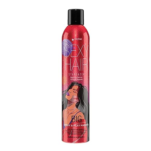 0646630022083 - SEXYHAIR BIG SPRAY & PLAY HARDER FIRM VOLUMIZING HAIRSPRAY, 10 OZ | STARGAZER | ALL DAY HOLD AND SHINE | UP TO 72 HOUR HUMIDITY RESISTANCE