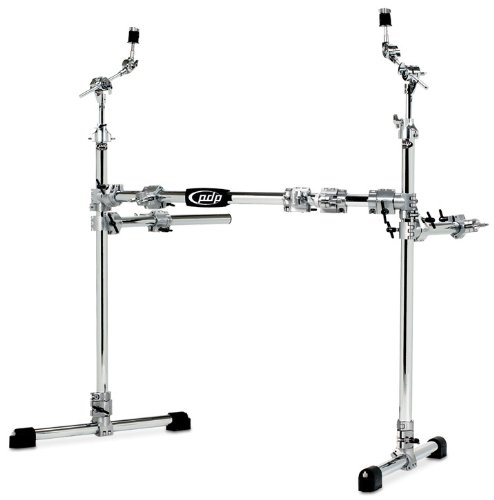 0647139156750 - PACIFIC DRUMS BY DWCHROME OVER STEEL MAIN RACK WITH 2 SIDE WINGS