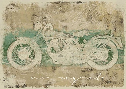 0647191108957 - TANGLETOWN FINE ART NO REGRET MOTORCYCLE BY ERIC YANG POSTER FRAME - 23 X 32 X 1.5 IN.