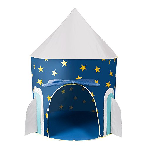 0647336167986 - SPACE ROCKET SHIP PLAY TENT, FOLDABLE POP UP KIDS TENT FOR INDOOR & OUTDOOR USE WITH CARRYING CASE