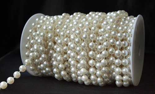 0647356123665 - MIL 10 MM LARGE IVORY PEARLS FAUX CRYSTAL BEADS BY THE ROLL