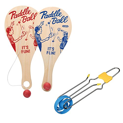 0647409219581 - TOYSMITH CLASSIC TOY PACK FEATURING MAGIC RAIL TWIRLER & PADDLE BALL - 2 ITEMS BUNDLED BY MAVEN GIFTS