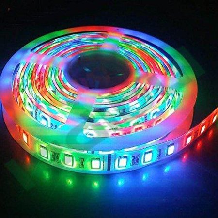 0647409728472 - LIGHTAHEAD IP65 300 LED WATER RESISTANT FLEXIBLE STRIP LIGHT KIT - 16.4 FEET (5 METER) COLOR CHANGING RGB LED STRIP WITH REMOTE CONTROL