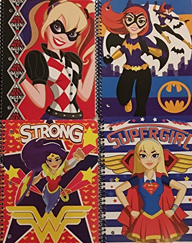 0647923505825 - TEAM SUPER HERO GIRLS SUBJECT NOTEBOOK SET ~ 4 NOTEBOOKS