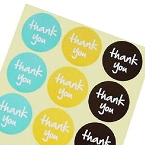 6479623687938 - THANK YOU - 360 CRAF SEAL STICKERS - 3 COLOURS- FOR CARD-MAKING / HOME BAKING / GIFT WRAP/ENVELOPE
