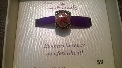 0648352850746 - CONNECTIONS FROM HALLMARK PINK AND RED ENAMEL FLOWER BEAD STAINLESS STEEL CHARM