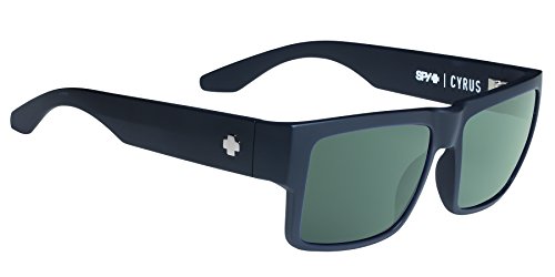 0648478754294 - SPY OPTIC UNISEX CYRUS HAPPY LENS COLLECTION POLARIZED EYEWEAR, SOFT MATTE BLACK/GRAY GREEN / ONE SIZE FITS ALL