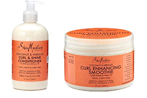 0649070812252 - SHEA MOISTURE COCONUT AND HIBISCUS COMBINATION PACK - 13 OZ. CURL & SHINE CONDITIONER & 12 OZ. CURL ENHANCING SMOOTHIE