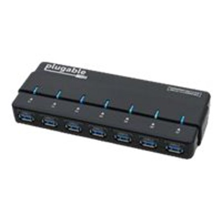0649241924548 - PLUGABLE 7-PORT USB 3.0 SUPERSPEED HUB WITH 25W POWER ADAPTER AND TWO PORTS WITH BC 1.2 CHARGING SUPPORT FOR ANDROID, APPLE IOS, AND WINDOWS MOBILE DEVICES