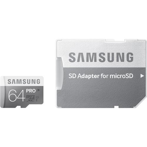 6494996979275 - SAMSUNG 64GB PRO CLASS 10 MICRO SDXC UP TO 90MB/S WITH ADAPTER (MB-MG64DA/AM)