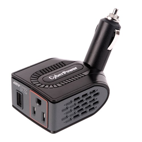 0649532602889 - CYBERPOWER CPS150BURC1 150W MOBILE POWER INVERTER WITH 2.1A USB CHARGER AND SWIVEL HEAD