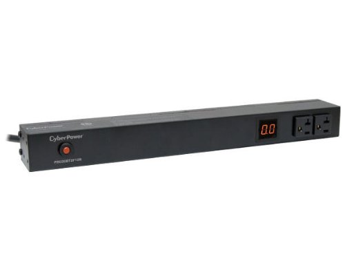 0649532901968 - CYBERPOWER PDU20M2F12R 14-OUTLETS RACK MOUNT 1U 20A METERED POWER DISTRIBUTION UNIT