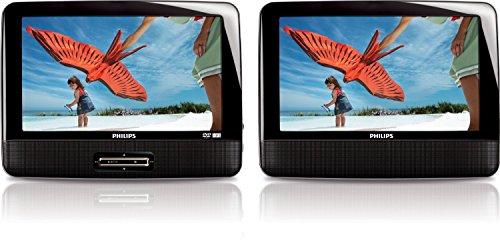 0649906097266 - PHILIPS PD9012/37 - 9-INCH LCD DUAL SCREEN PORTABLE DVD PLAYER - BLACK (CERTIFIED REFURBISHED)