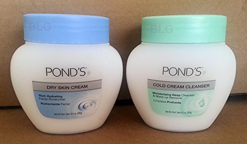 0649906971573 - POND'S DRY SKIN CREAM & COLD CREAM CLEANSER COMBO. FACIAL MOISTURIZER & MEKEUP REMOVER (2 PACK).. HPVAGR