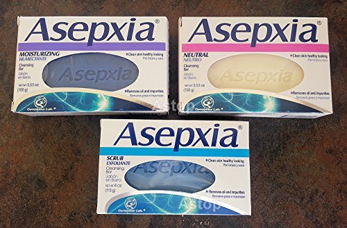 0649906972259 - ASEPXIA MOISTURIZING + NEUTRAL + SCRUB SOAPS CLEANSING BARS COMBO. REMOVES OIL & IMPURITIES (3 PACK).. HPVAGR