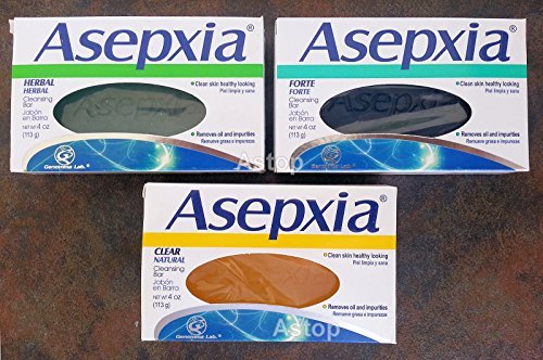 0649906972266 - ASEPXIA HERBAL + CLEAR + FORTE SOAPS CLEANSING BARS COMBO. REMOVES OIL & IMPURITIES (3 PACK).. ASTOP