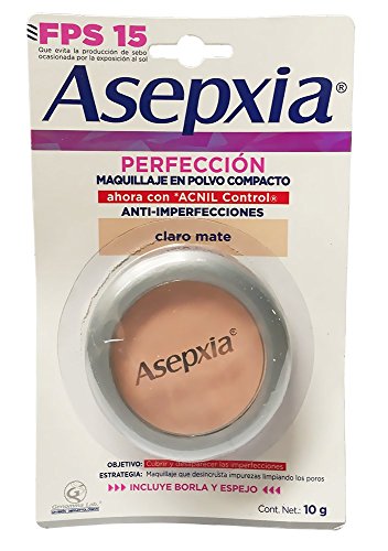 0650240010583 - ASEPXIA POLVO COMPACTO CLARO MATE 1, COMPACT POWDER COVERS IMPERFECTIONS, 10G