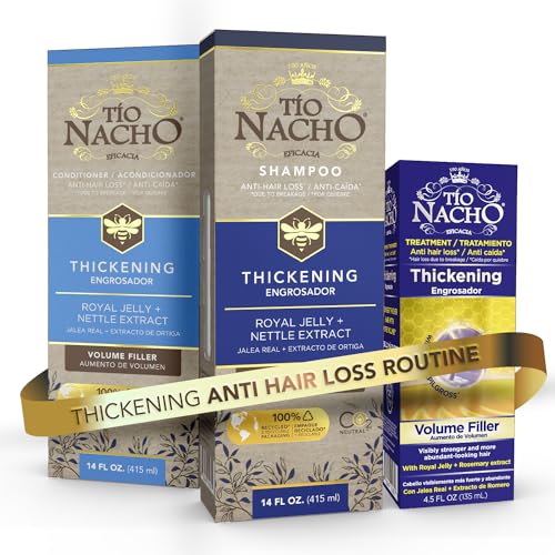 0650240061998 - TIO NACHO THICKENING HAIR CARE BUNDLE - SHAMPOO, CONDITIONER, AND TREATMENT, VOLUMIZING AND STRENGTHENING SYSTEM FOR FINE HAIR