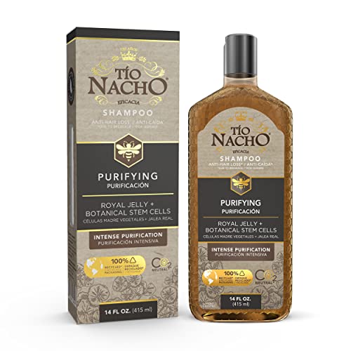 0650240064098 - TIO NACHO PURIFYING SHAMPOO WITH ROYAL JELLY AND INFUSED WITH BOTANICAL STEM CELLS FOR INTENSE HAIR AND SCALP PURIFICATION + DETOXIFYING BALANCE, 14 FLUID OUNCES