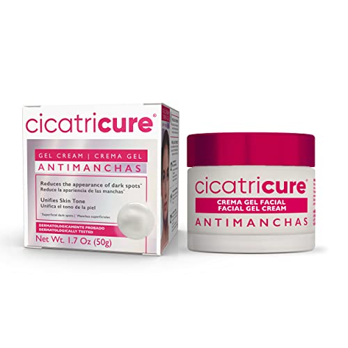 0650240064753 - CICATRICURE ANTIMANCHAS MOISTURIZING FACE & NECK GEL CREAM, REDUCES DARK SPOTS, PATCHES AND BOOSTS SKIN GLOW + NATURAL RADIANCE, 1.7 OUNCES