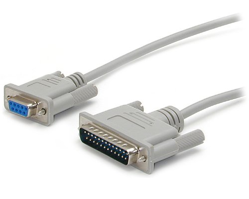 0065030771290 - STARTECH.COM 10-FEET CROSS WIRED DB9 TO DB25 SERIAL NULL MODEM CABLE - F/M (SCNM925FM)