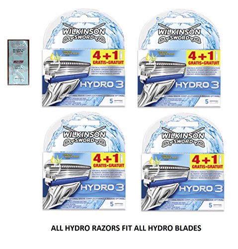 0650348938949 - WILKINSON BY SCHICK HYDRO 3 REFILL BLADE CARTRIDGES, 5 COUNT W/ FREE LOVING CARE