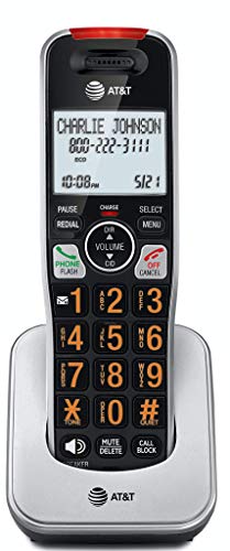 0650530032561 - AT&T ACCESSORY HANDSET WITH UNSURPASSED RANGE AND SMART CALL BLOCKER, BL102-0 (SILVER/BLACK)