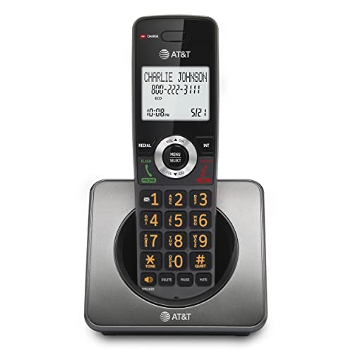 0650530032936 - AT&T GL2101 DECT 6.0 CORDLESS HOME PHONE WITH CALL BLOCK, CALLER ID, FULL-DUPLEX HANDSET SPEAKERPHONE, 2 WHITE BACKLIT DISPLAY, LIGHTED KEYPAD (GRAPHITE & BLACK)
