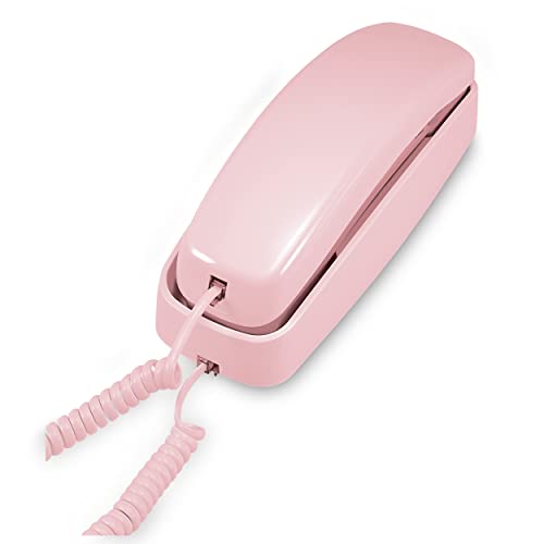 0650530033100 - AT&T TRIMLINE 210 CORDED HOME PHONE, NO AC POWER REQUIRED, IMPROVED EASY-WALL-MOUNT, LIGHTED BIG BUTTON KEYPAD, 13 SPEEDDIAL KEYS, LAST NUMBER REDIAL, MUTE, FLASH, VOLUME CONTROL, PRINCESS PHONE, PINK