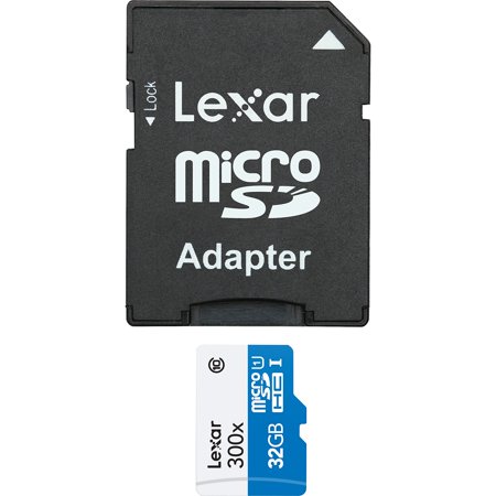 0650590193813 - LEXAR HIGH-PERFORMANCE MICROSDHC 300X 32GB UHS-I/U1 (UP TO 45MB/S READ) W/ADAPTER FLASH MEMORY CARD - LSDMI32GBB1NL300A