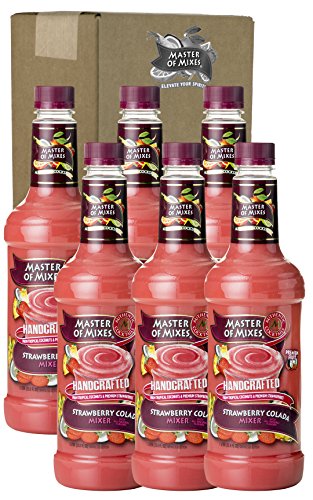 0650905850707 - MASTER OF MIXES STRAWBERRY COLADA DRINK MIX, READY TO USE, 1 LITER BOTTLE (33.8 FL OZ), PACK OF 6