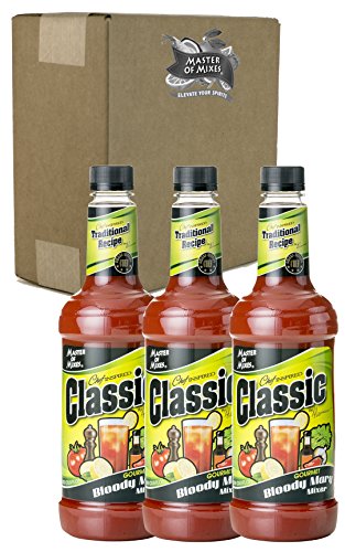 0650905850806 - MASTER OF MIXES CLASSIC BLOODY MARY DRINK MIX, READY TO USE, 1 LITER BOTTLE (33.8 FL OZ), PACK OF 3